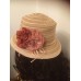 WOMAN'S WOVEN SUN HAT Fabric Flower Soft Crushable  eb-40995995
